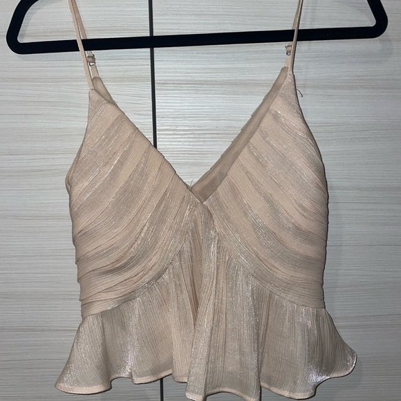 Elegant Beige Spaghetti Strap Dress - Picture 1 of 2